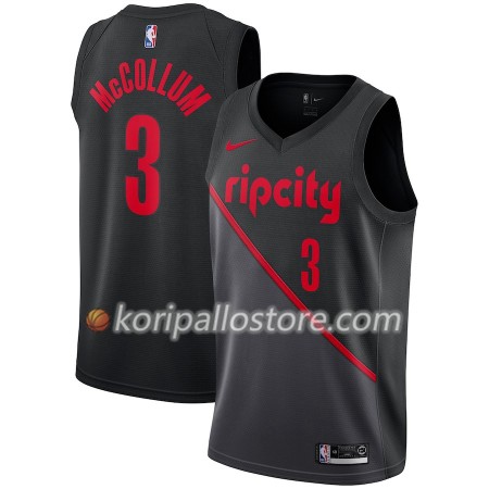 Portland Trail Blazers C.J. McCollum 3 2018-19 Nike City Edition Musta Miesten Pelipaidat Swingman 